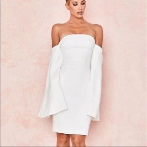 Elegant Off-Shoulder White Dress